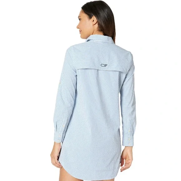 NWT VINEYARD VINES seersucker harbor shirt cover up size 0 - Picture 3 of 9